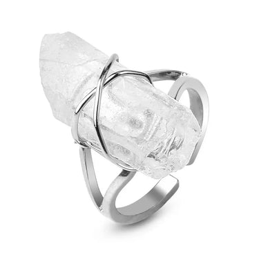 Cleansing and Healing Clear Quartz Open Ring-Your Soul Place